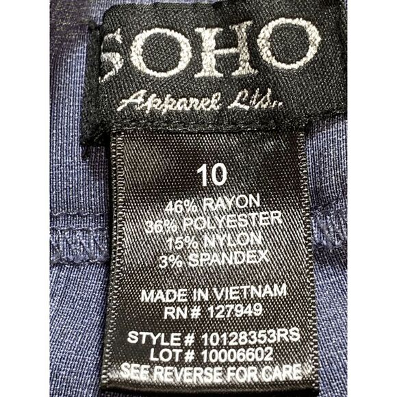 SOHO Flat Front Light Gray Stripe Trouser Size 10 - Picture 6 of 6